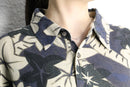 botanical pattern H/S silk shirt