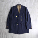 navy color gold button double breasted blazer