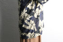 botanical pattern H/S silk shirt