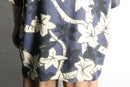 botanical pattern H/S silk shirt