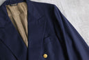navy color gold button double breasted blazer