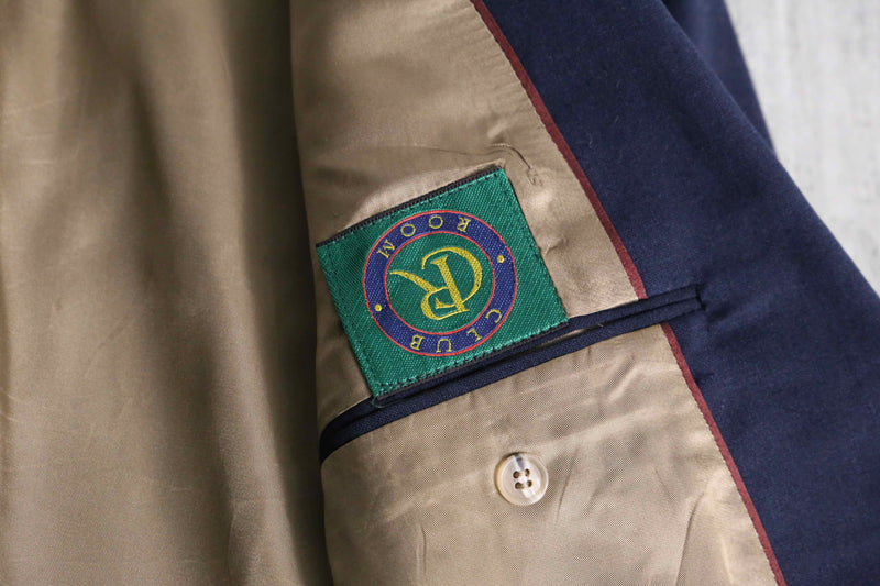 navy color gold button double breasted blazer