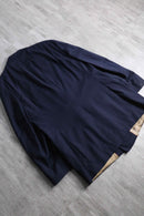 navy color gold button double breasted blazer