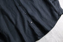2000s GAZMAN black linen shirt