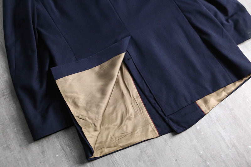 navy color gold button double breasted blazer