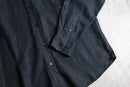 2000s GAZMAN black linen shirt