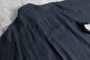 2000s GAZMAN black linen shirt