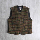 “Woolrich” wool × mohair checked work vest
