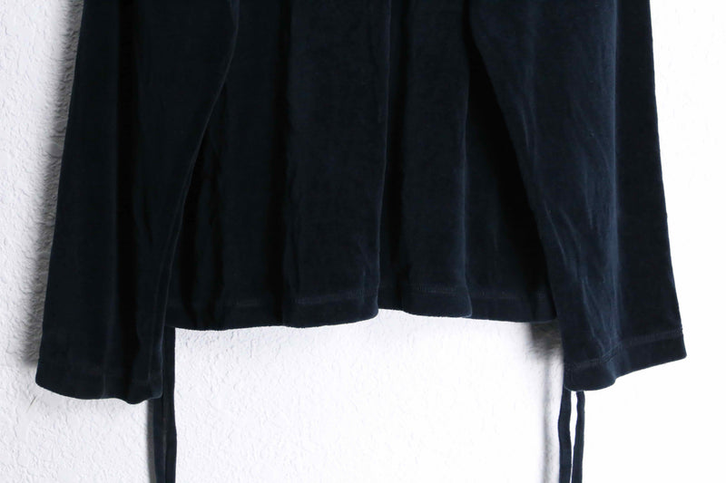 black velour short hoodie