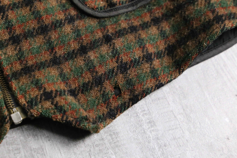 “Woolrich” wool × mohair checked work vest