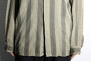 jacquard stripe L/S band collar shirt