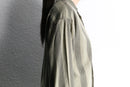 jacquard stripe L/S band collar shirt