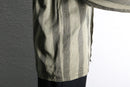 jacquard stripe L/S band collar shirt