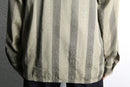 jacquard stripe L/S band collar shirt