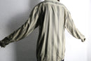jacquard stripe L/S band collar shirt