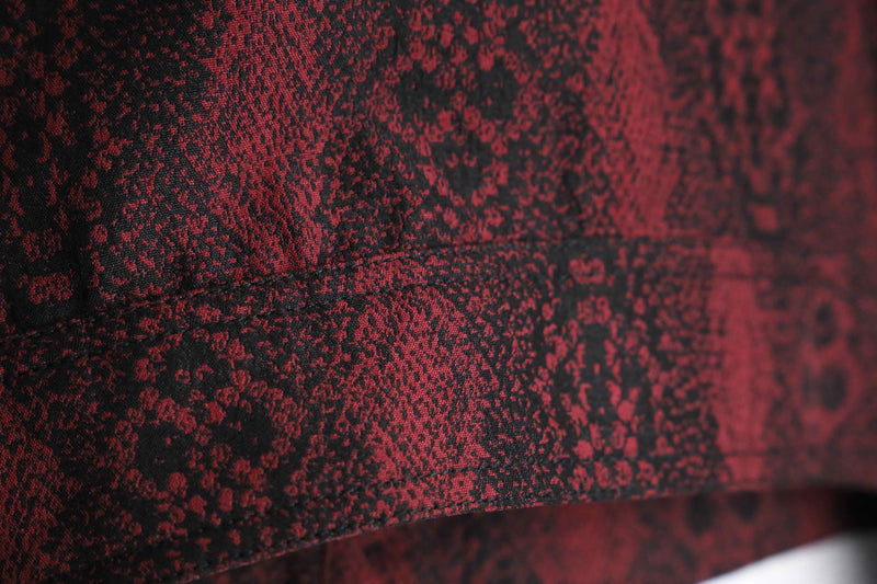 dark red python pattern short jacket