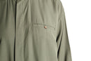 olive color L/S band collar shirt