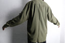 olive color L/S band collar shirt