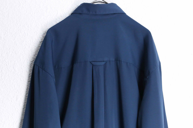 "STACY ADAMS" blue embroidery pattern shirt