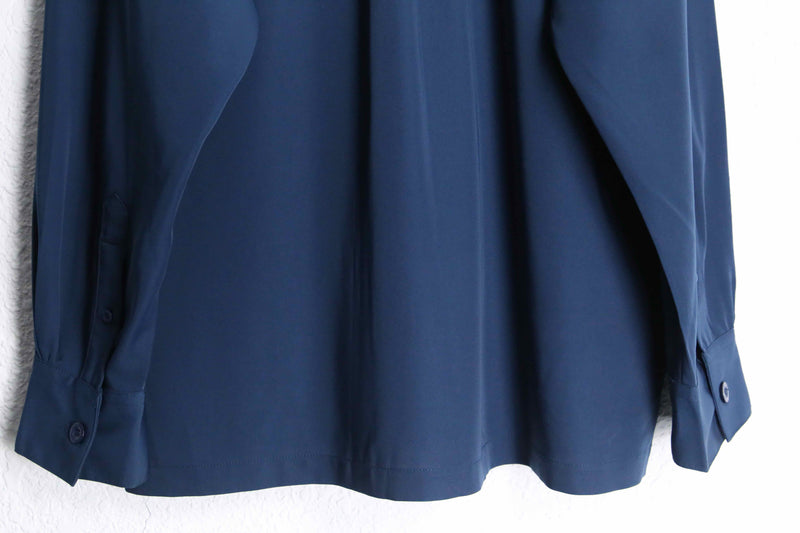 "STACY ADAMS" blue embroidery pattern shirt