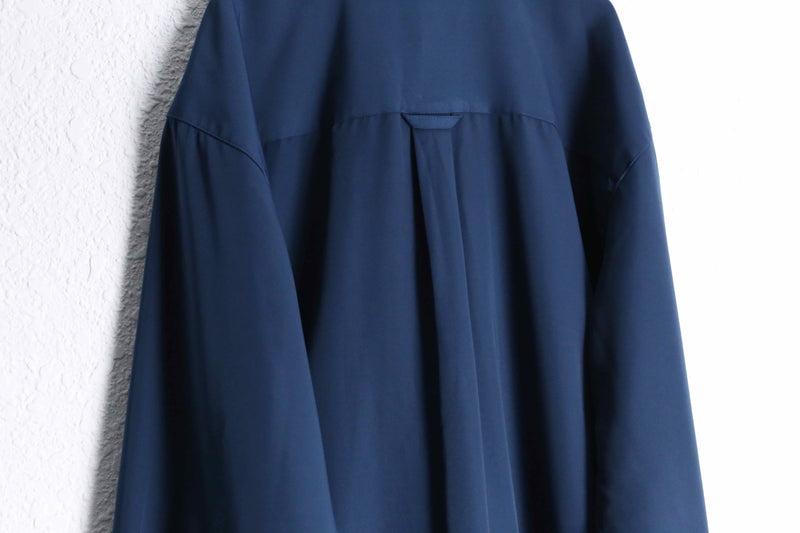 "STACY ADAMS" blue embroidery pattern shirt