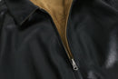 reversible leather middle jacket