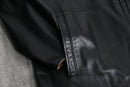 reversible leather middle jacket