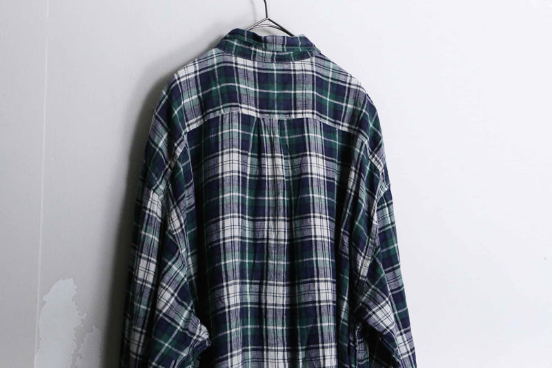 “GAP” linen check shirt l/s