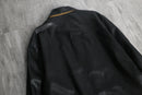 reversible leather middle jacket