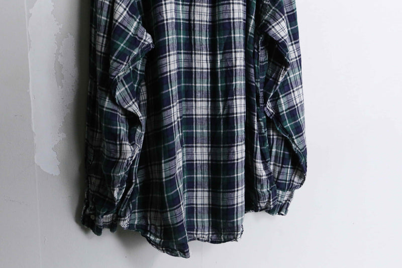 “GAP” linen check shirt l/s