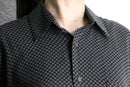 micro square pattern s/s shirt