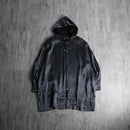 1990s metallic satin zip hoodie