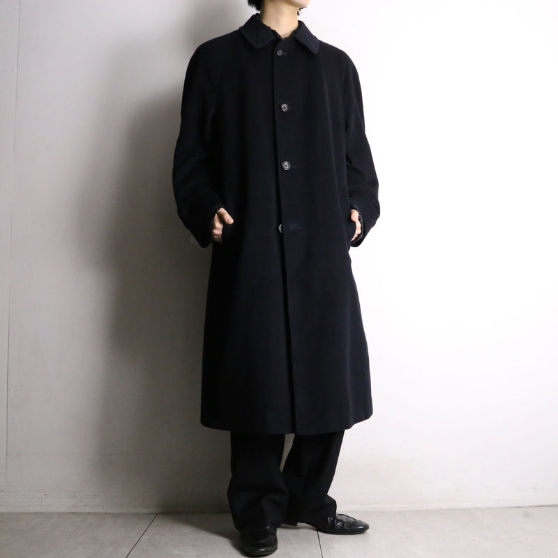 cashmere 100% black soutien collar coat