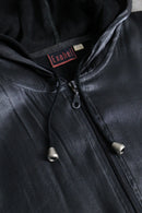 1990s metallic satin zip hoodie