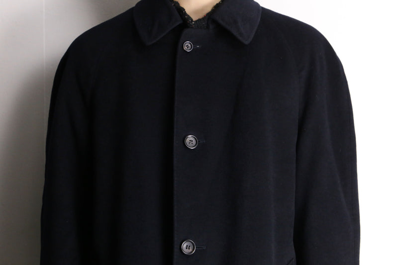 cashmere 100% black soutien collar coat