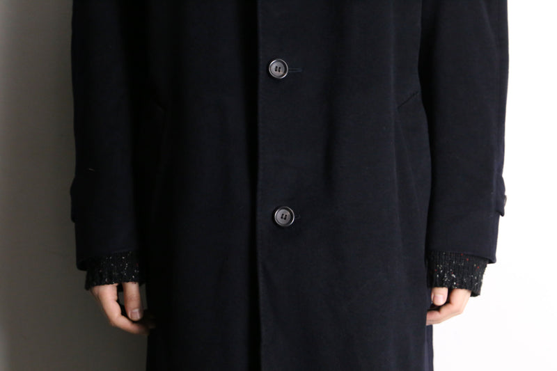 cashmere 100% black soutien collar coat