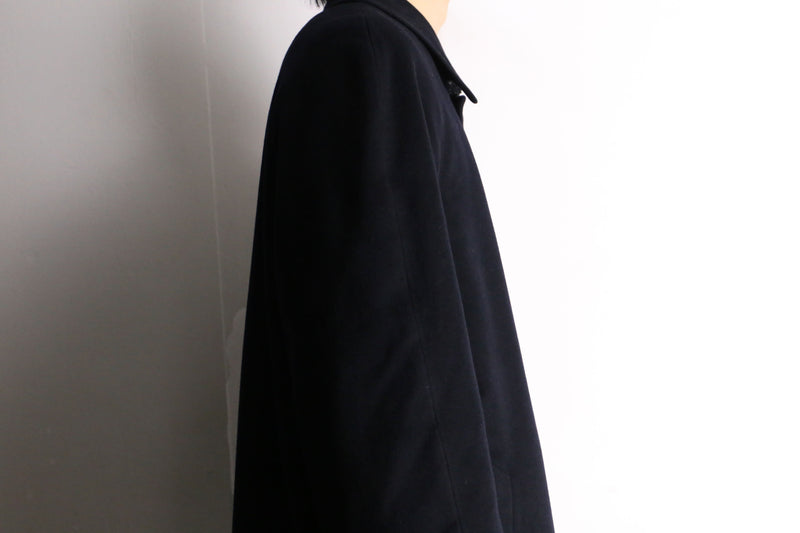 cashmere 100% black soutien collar coat