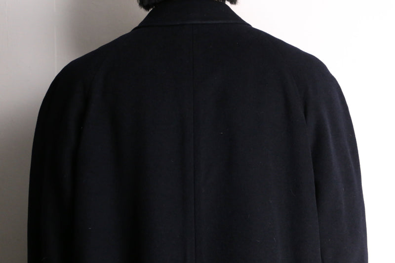 cashmere 100% black soutien collar coat