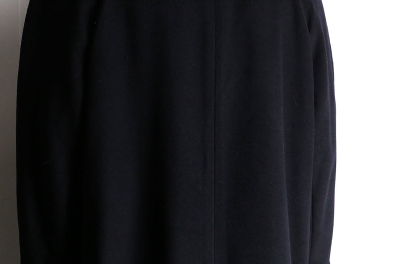 cashmere 100% black soutien collar coat