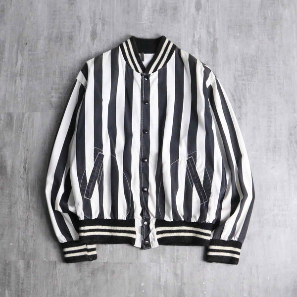 monotone stripe short blouson