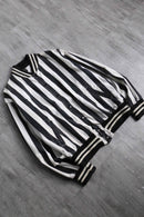 monotone stripe short blouson