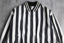 monotone stripe short blouson