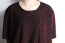 bordeaux color velour × sheer cut-sew