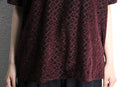 bordeaux color velour × sheer cut-sew