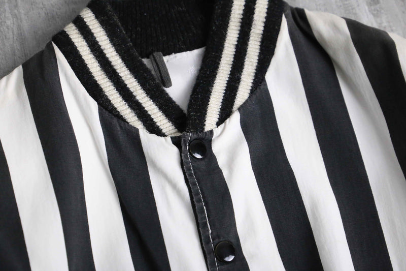 monotone stripe short blouson