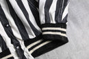 monotone stripe short blouson