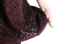 bordeaux color velour × sheer cut-sew