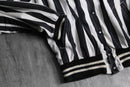 monotone stripe short blouson