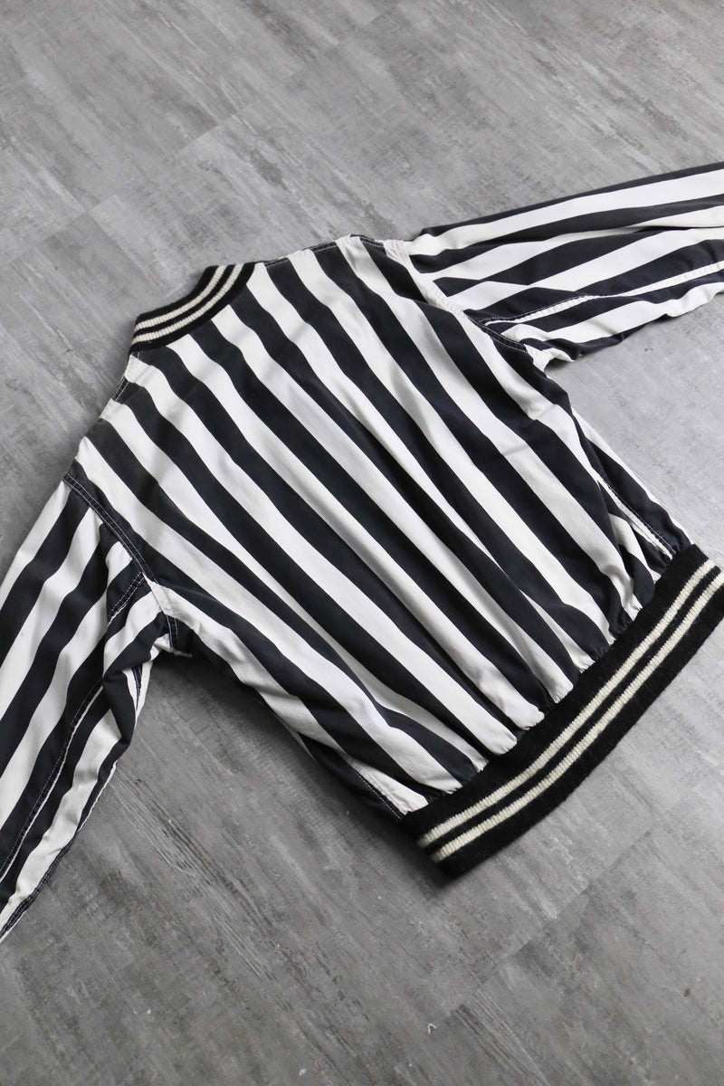monotone stripe short blouson