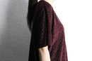 bordeaux color velour × sheer cut-sew